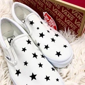 Star White Slip-On Vans